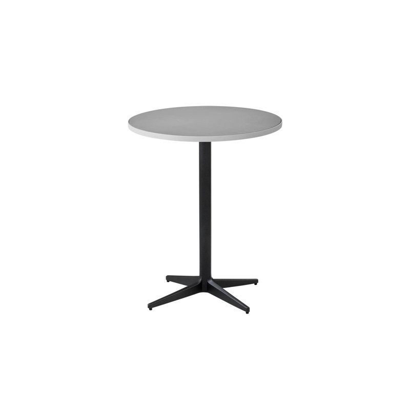 Drop Outdoor Round Coffee Table, Lava Gray, Lava Gray, 23.7" W x 23.7" L x 29.4" H