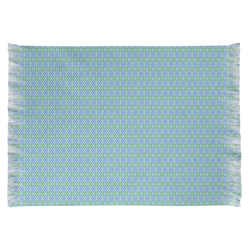 Tapis bleu/vert losanges Mcguigan, Non