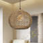 Luminaire suspendu en rotin pour îlot de cuisine, abat-jour sphérique en rotin-993684422