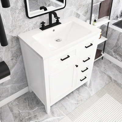Meuble-lavabo simple 30 po avec comptoir