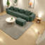 Canapé modulaire moderne en velours, canapé modulaire vert en forme de L, confort à la maison