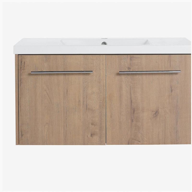 Armoire de salle de bain 36 po avec lavabo, porte et installation flottante