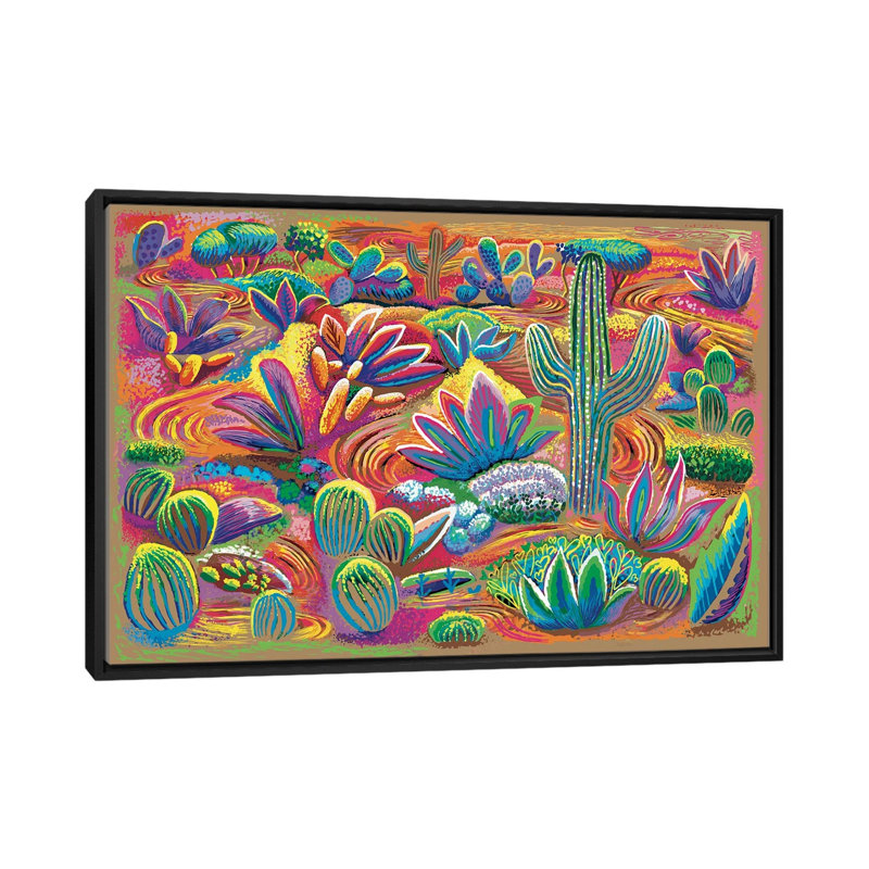 Desierto Viviente - reproduction d'art murale - toile encadrée, Reproduction encadrée sans passe-partout, H 32 po x l 48 po