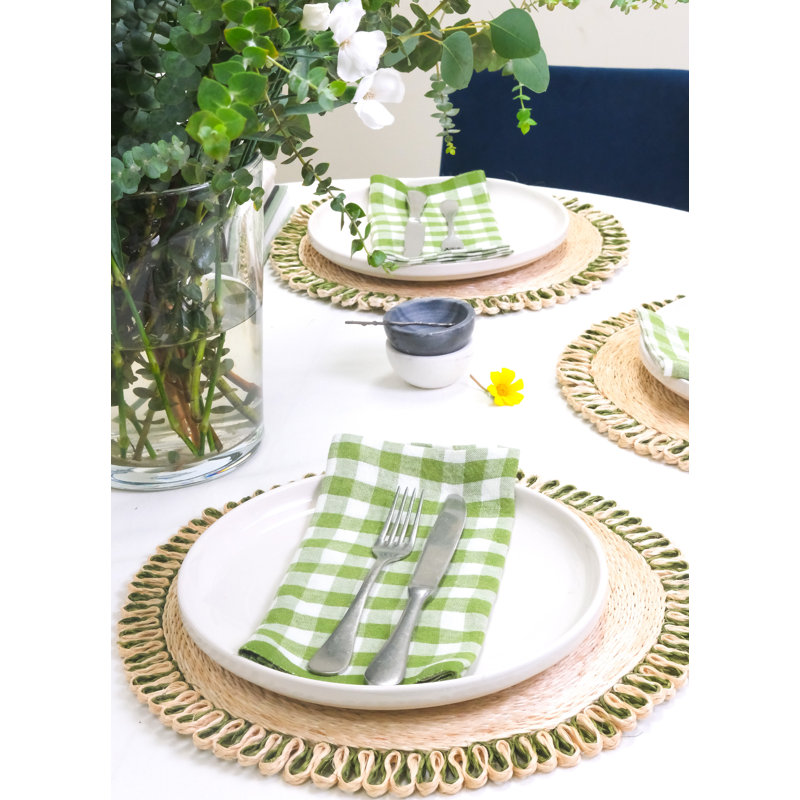 Alessandro Linen Square Napkins, Sky