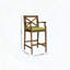 Tabourets de bar en bois d'acacia avec dossier croisé - ensemble de 2 pour bar ou salle à manger d'extérieur-91938002-91938007