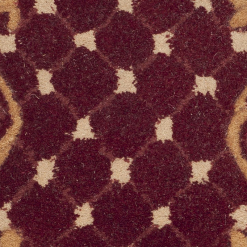 Naples Burgundy and Black Hand-Tufted Wool Rug