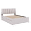 Lit plateforme tapissier avec lit gigogne-441221877