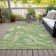 Machine Washable Indoor/Outdoor Xhevrie Green Rug