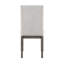 Ensemble de 2 chaises d'appoint de salle à manger Hoso, beige, structure en bois, garniture cloutée