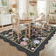 Tapis festonné moderne antidérapant Farmhouse Floral-1123934694