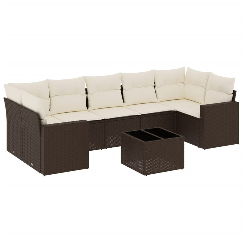 Vidaxl Garden Sofa Set Brown
