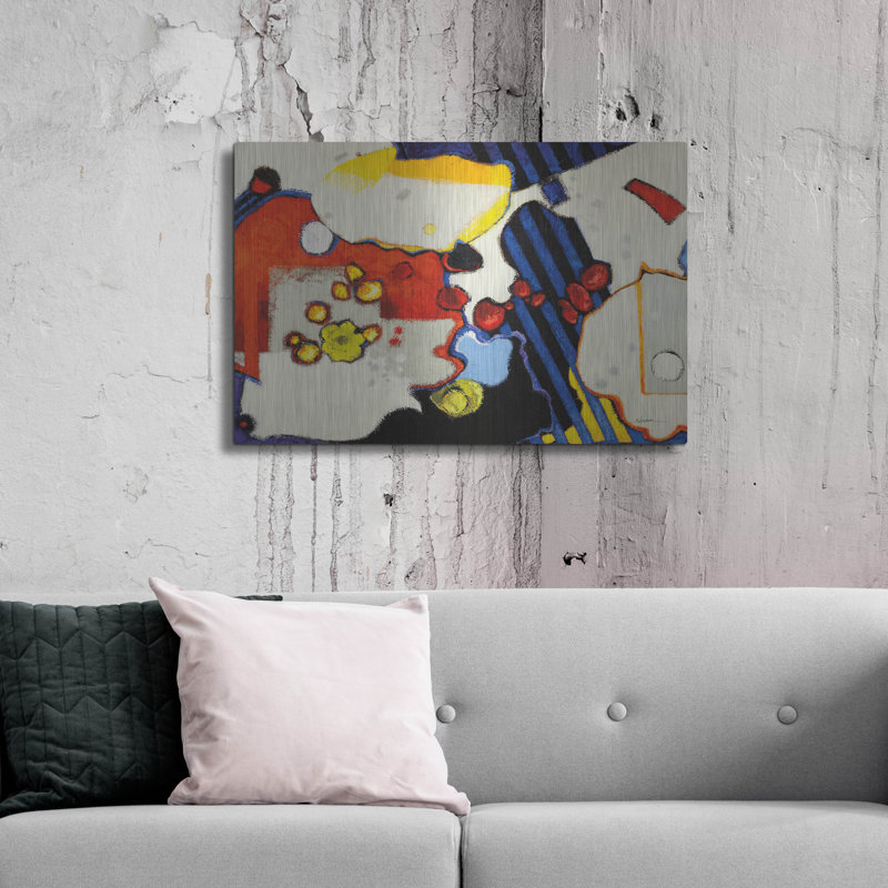 Art mural luxueux «Grey Spots Mod» par Shirley Novak, H 24 po x l 36 po
