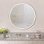 32 po Miroir de salle de bain rond rond en acrylique à intensité variable