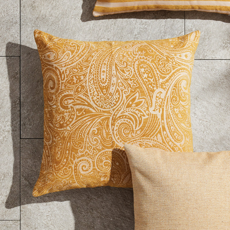 Yara Polyester Throw Square Indoor/Outdoor Pillow Cover & Insert, 24"H x 24"W