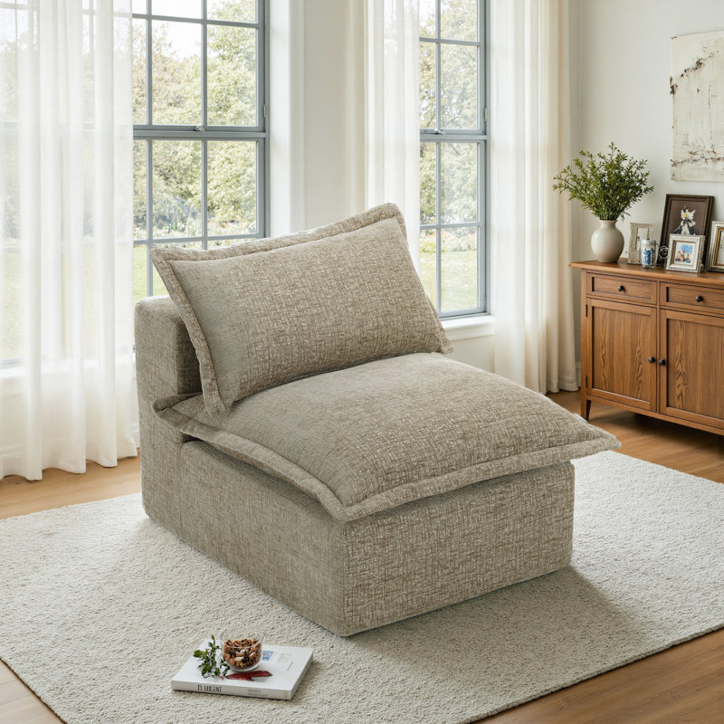 Upholstered Accent Chair, Camel
