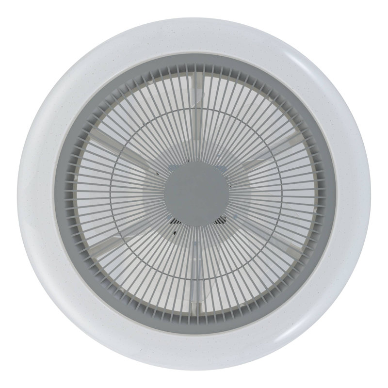Fransen Ceiling Fan with LED Lights, White/Grey