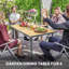 Garden Table for 6 150 cm Rectangular Natural