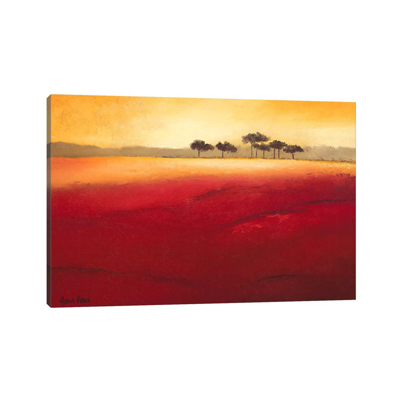 Tree Timberline IV by Hans Paus - Wrapped Canvas Painting, 20.32 cm H x 30.48 cm W
