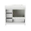 Meuble-lavabo 36 po avec lavabo simple en céramique avec tiroir, porte et armoire de rangement