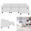 Canapé de grande taille à 3 places de 107,8 po, canapés en forme de L avec repose-pieds mobile, accoudoirs avec poches, fauteuils en tissu modernes pour le salon-340042548