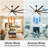 84" Black Lowe Profile Ceiling Fan with Light