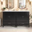 Ensemble de meuble-lavabo 60 po avec lavabo double 60 po, 2 armoires avec porte et 2 tiroirs-1720288306