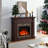 TV Stand with Fireplace Insert, Remote Control and Timer LED Flame-384938694