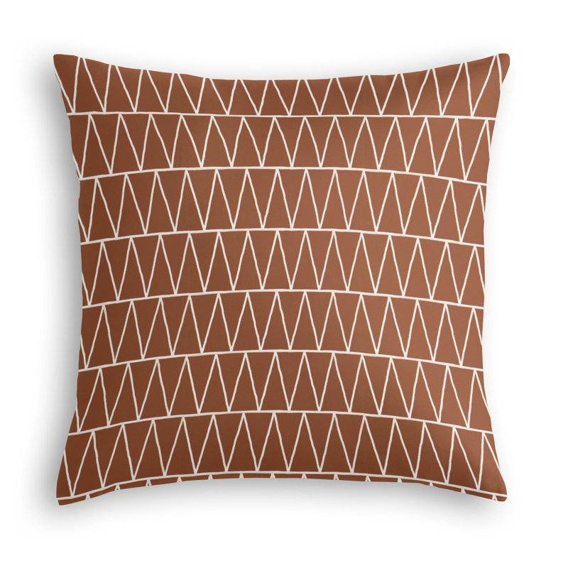 Coussin décoratif en polyester Emilia, 18 po x 18 po, Pierre de soleil
