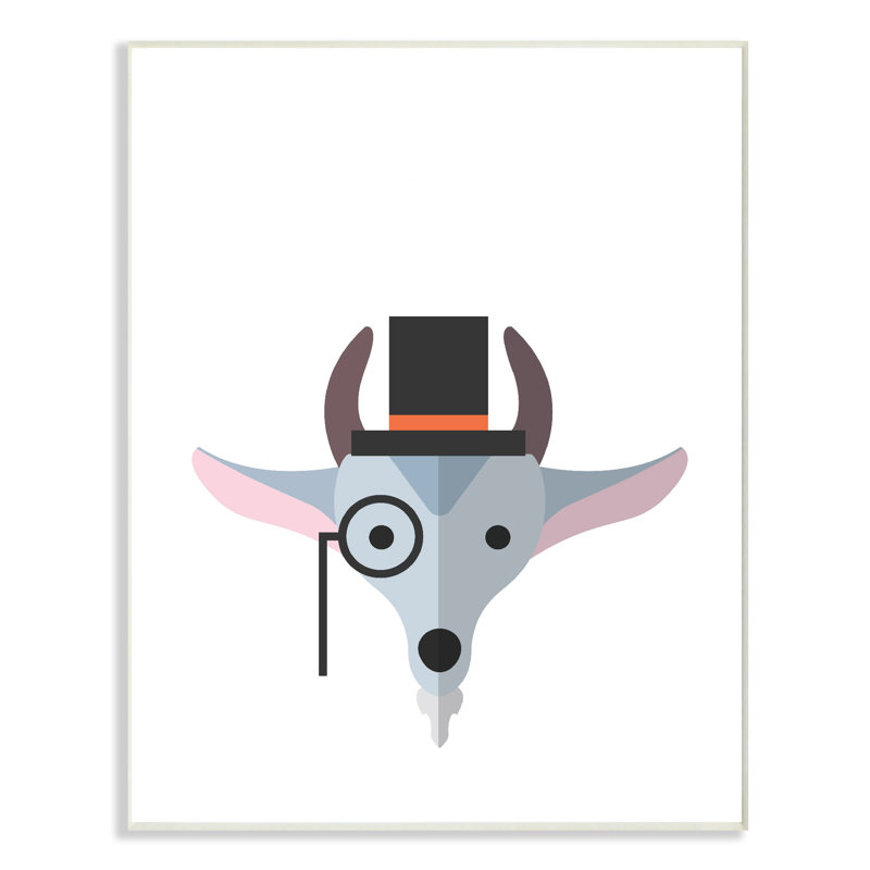 « hipster chèvre », impression surdimensionnée, H 15 po x l 10 po, Plaque murale