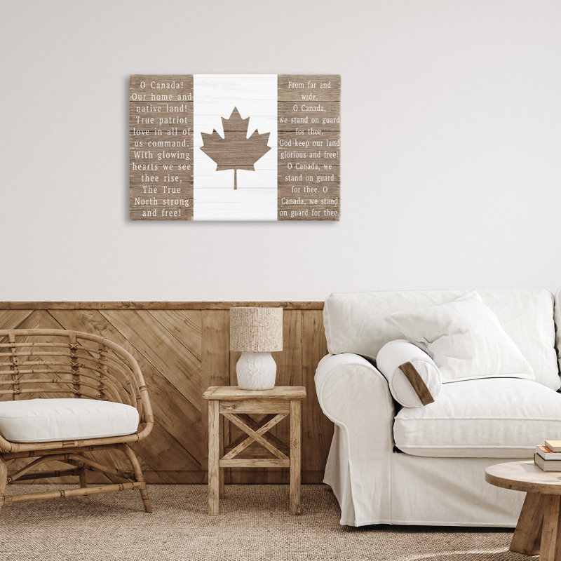 Toile «O Canada», par Lil 'Rue, H 16 po x l 24 po