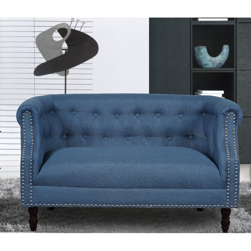 Ensemble de salon 2 pièces Stotfold, Bleu océan