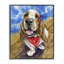 Basset hound avec bandana, estampe numérique, conception de George Dyachenko-1291904495-1291904275