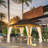10' W x 12' D Hardtop Gazebo, Double Galvanized Steel Roof & Aluminum Frame for Hot Tub, Deck, Backyard-128908207-128908208