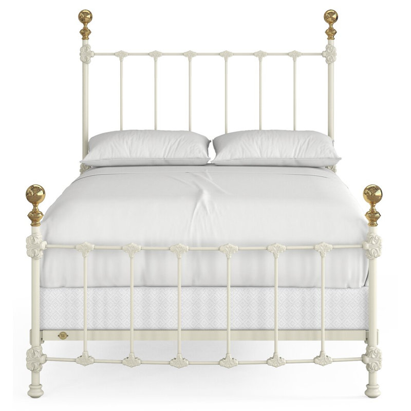 Lit Palatial en fer et laiton, Double
