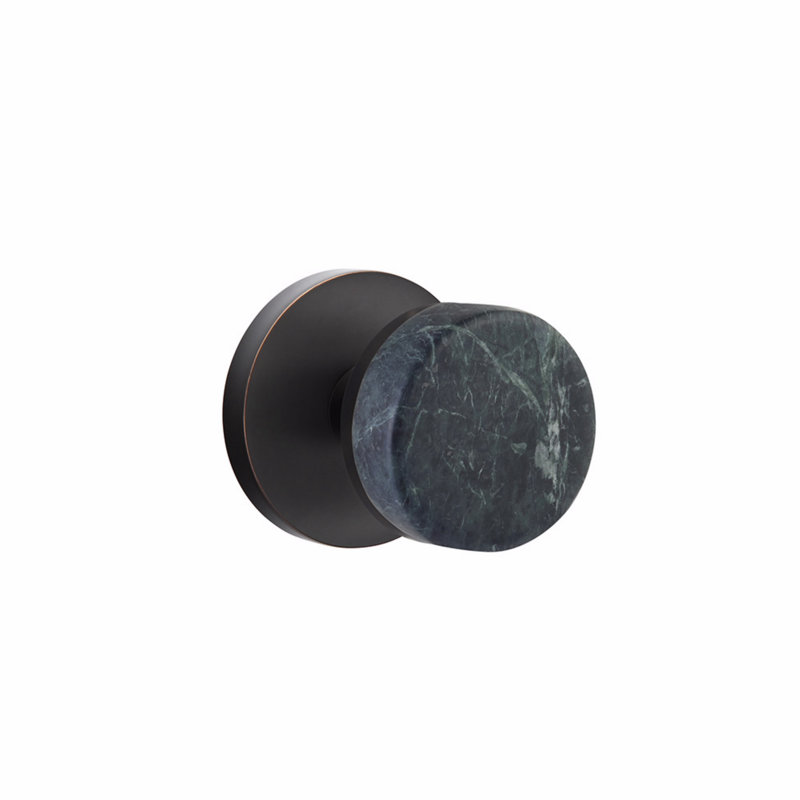 Select Round Knob with Round Rosette, Oil Rubbed Bronze, Passage (Hall & Closet)