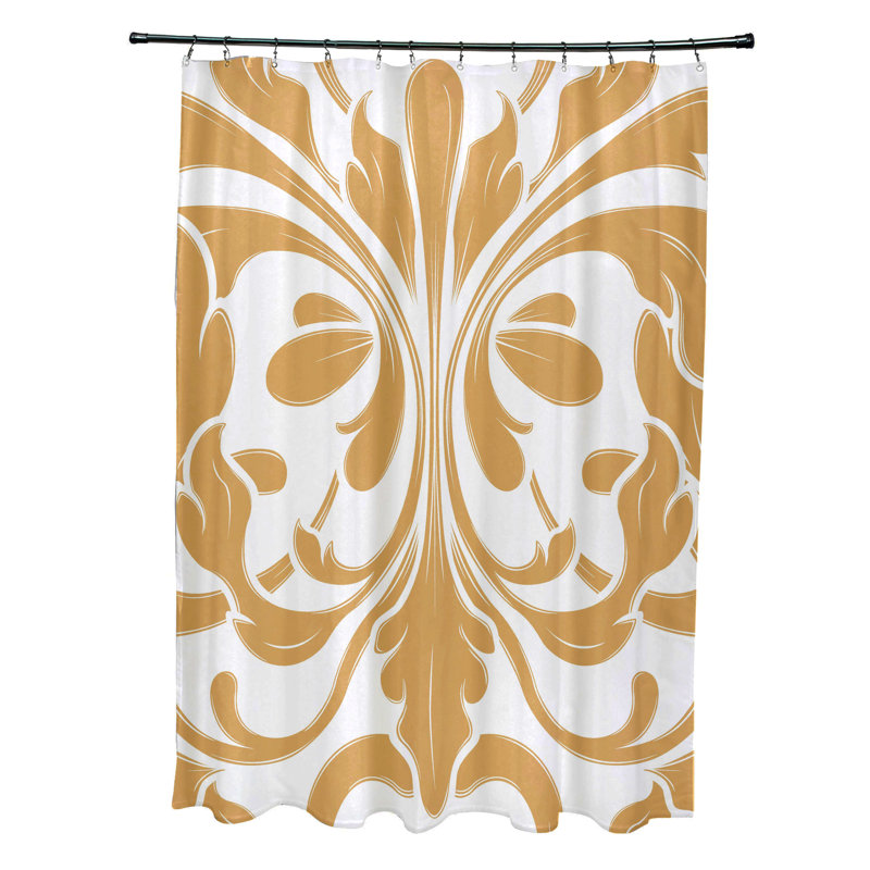 Kolby Floral Shower Curtain, Yellow