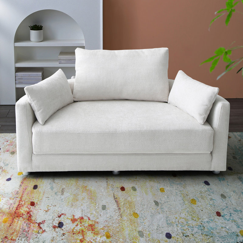 Lin beige réglable, canapé-lit à 3 places pour divers besoins, canapé-lit convertible à différentes positions, une expérience reposante, une chaise longue et un lit