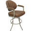 Tabouret de comptoir pivotant rembourré avec structure en métal Pompton-1523330101-1523330096