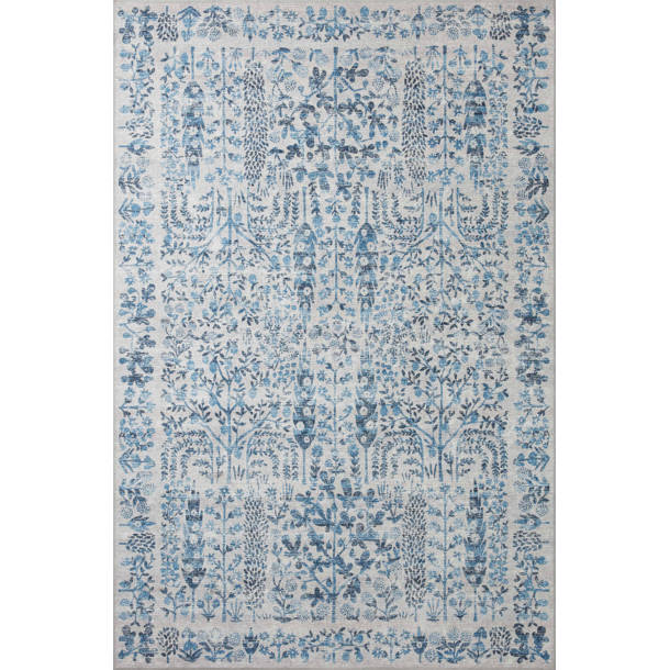 Wayfair Rifle Rugs Rifle Paper Co. X Loloi Maison Grove Blue Area Rug & Reviews | Wayfair
