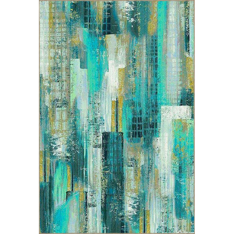 Tapis vert lavable à base tissée, Tapis de couloir 3 pi 3 po x 6 pi 7 po inclus