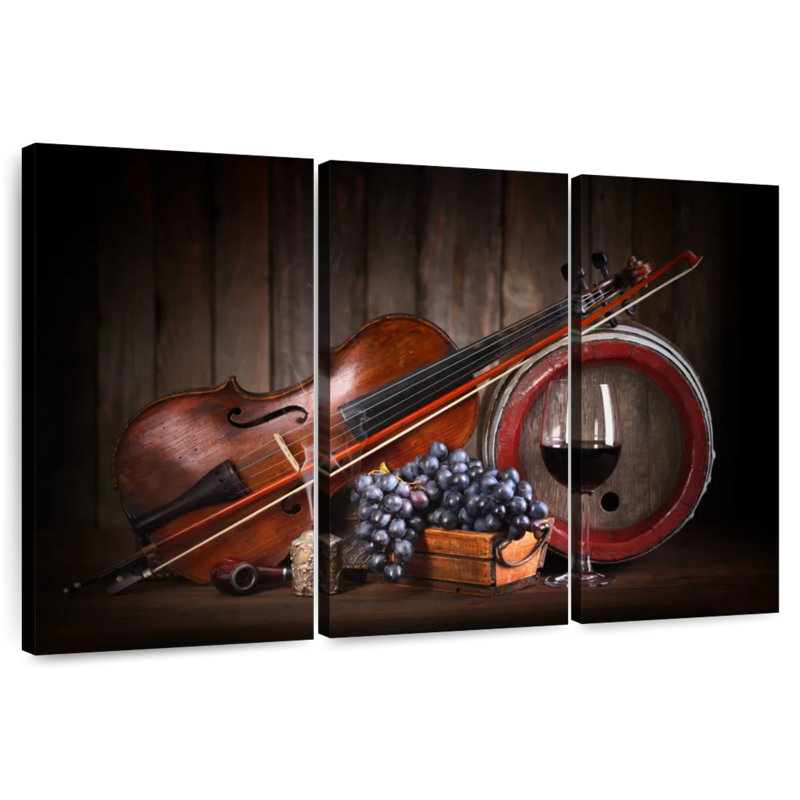Vin rouge et musique Yarlin, H 36 po x l 57 po
