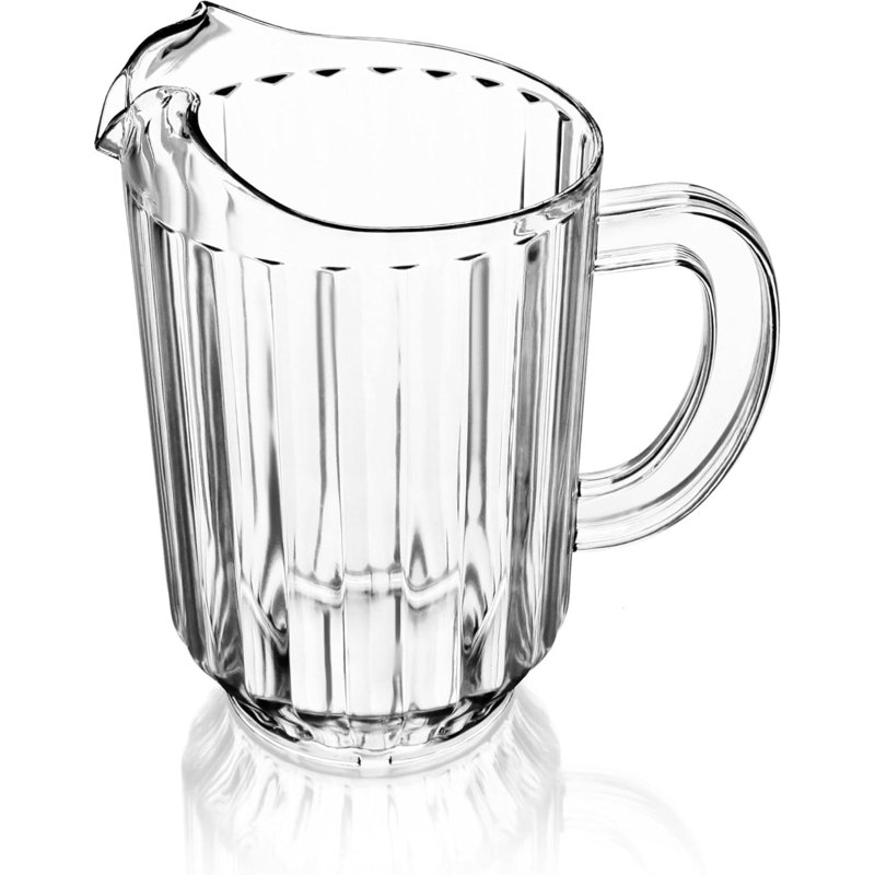 Pichet à eau en plastique en polycarbonate Resturant-Grade (pichet à eau (transparent), 60 oz (ensemble de 12))