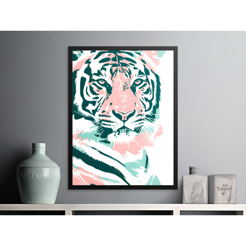 Tiger Wall Art, Abstract Tiger Print, Animal Art, Modern Wall Decor, Framed Art, Home Decor, Available in Multiple Sizes Print