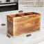 Porte-ustensiles de cuisine en bois Farmhouse, organisateur de comptoir à 3 compartiments avec poignée latérale, rangement pour les ustensiles de cuisine