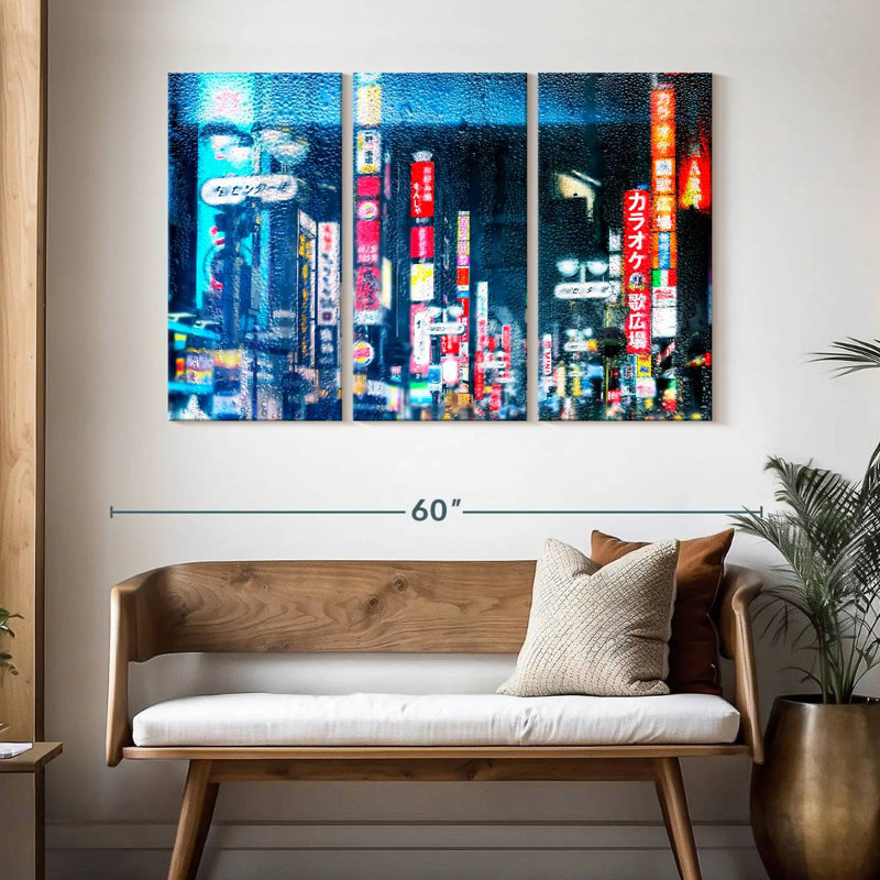 Sireci Tokyo Bluish Reflection, 32" H x 50" W
