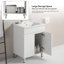 Armoire de salle de bain ondulée 24 po avec lavabo en céramique