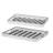 Set Of 2 Serving Trays, Black And White Checkered And Chevron Pattern