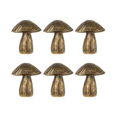 Ensemble de 6 boutons de rangement surdimensionnés pour champignon
