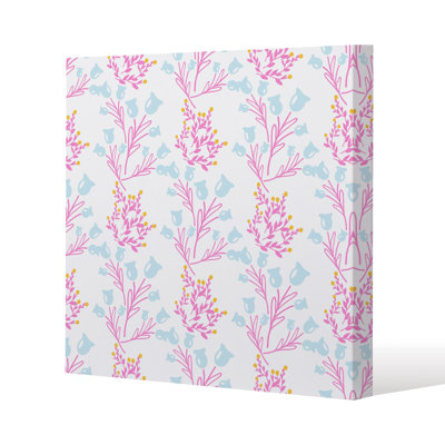 Flower Design Slim Style Canvas Print , 15mm Slim Real wood.