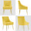 Chaise de salle à manger moderne avec revêtement en velours et pieds dorés Modern-88569655